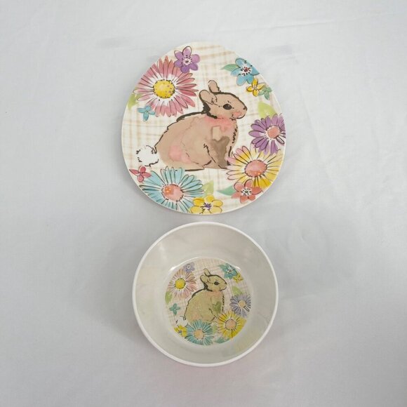 Pier 1 Kids Easter Bunny Plates & Bowls Set‎ 8 Piece - Picture 6 of 6